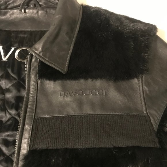 Davoucci Genuine Leather Bomber Jacket - Picture 4 of 8